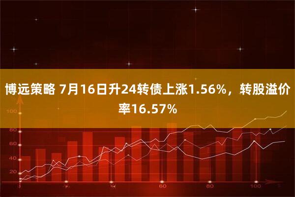 博远策略 7月16日升24转债上涨1.56%，转股溢价率16.57%